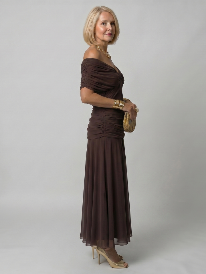 Vestido  Éden – Fluidez com Decote