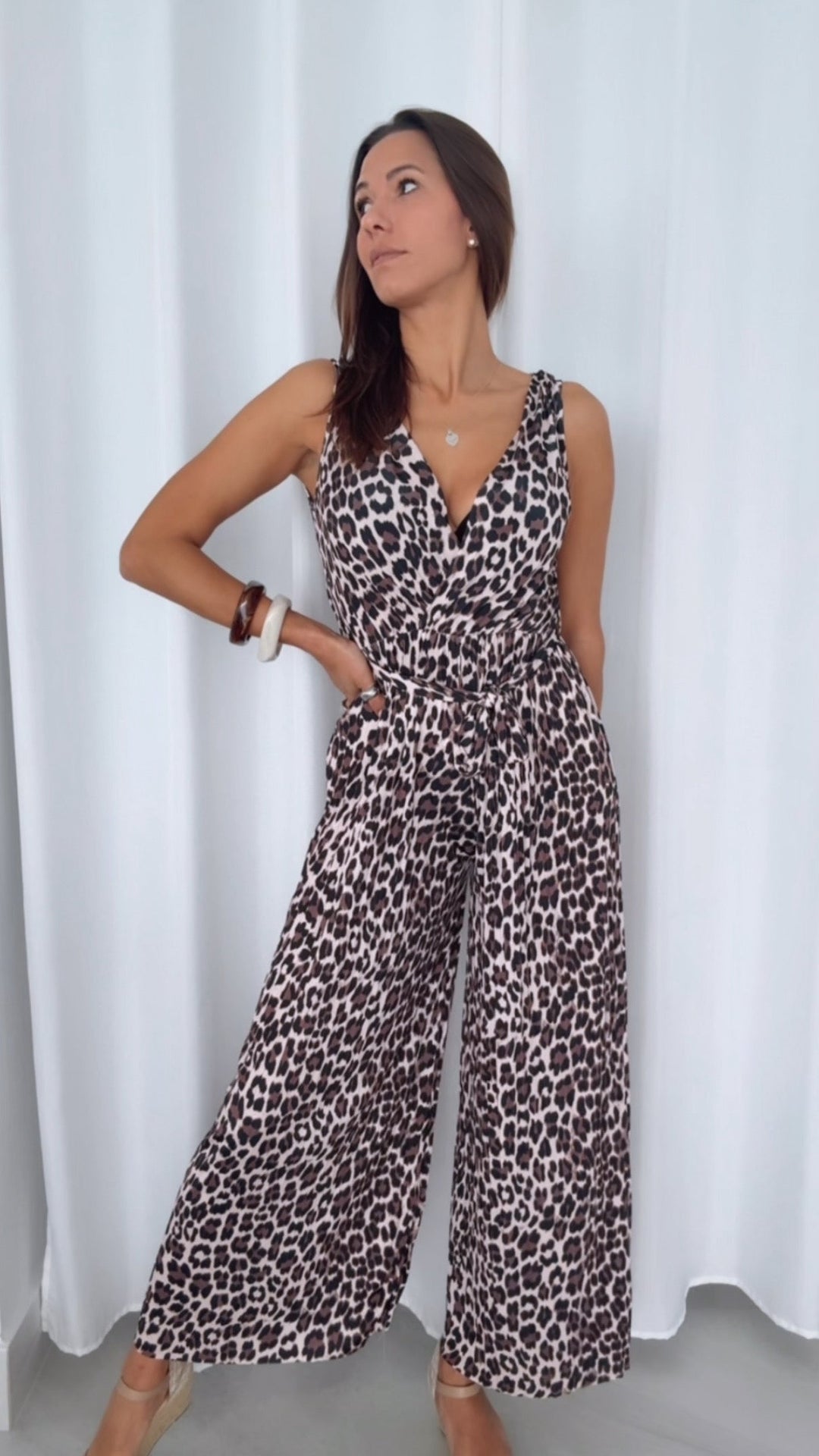 Céu - Macacão Plissado Animal Print