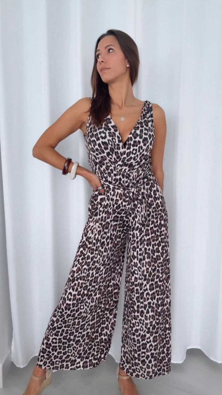 Céu - Macacão Plissado Animal Print