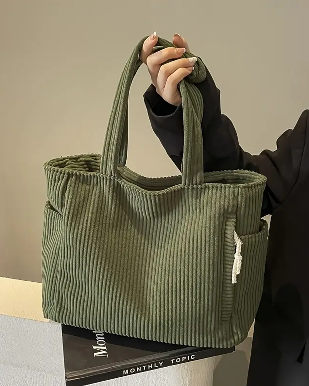 Sally | Ribbed Tote Bag