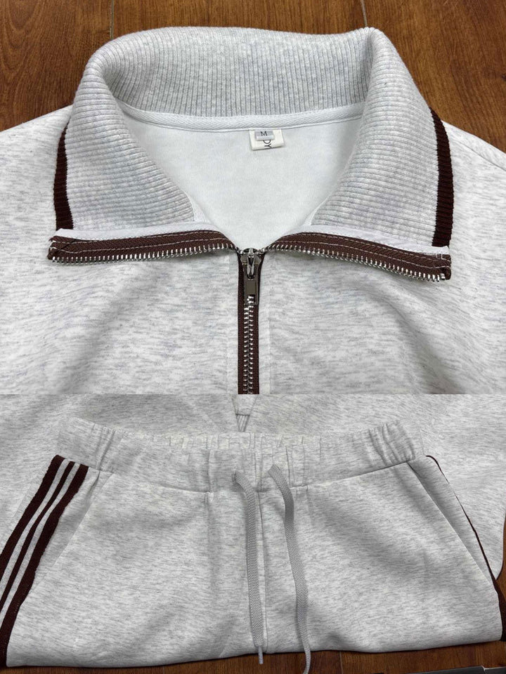 Vera - Conjunto Desportivo Retro com Meio Zíper