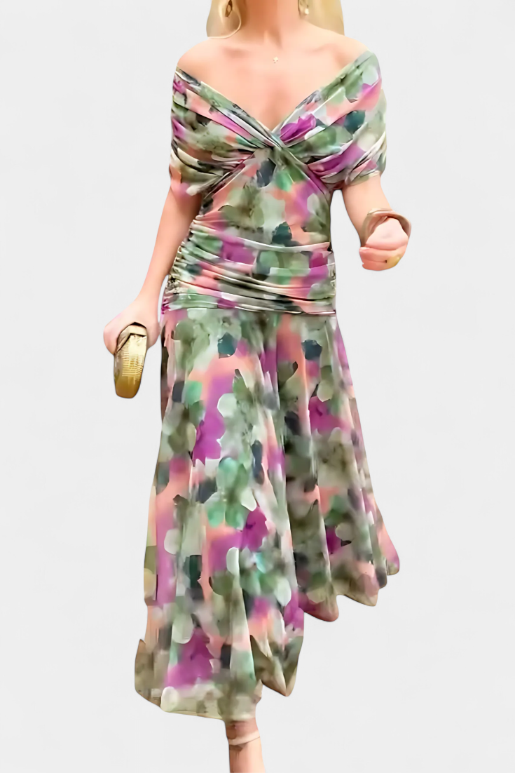 Vestido  Éden – Fluidez com Decote