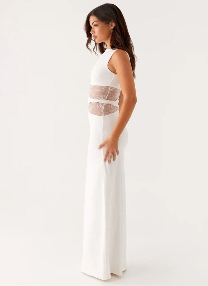 Leni | Black dress with Subtle Cutouts and Lacing