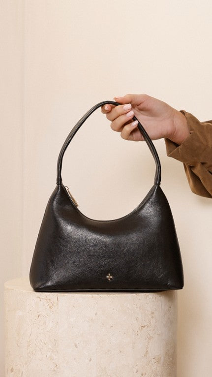 Bolsa de Ombro Sweetie - Couro Sintético Preto