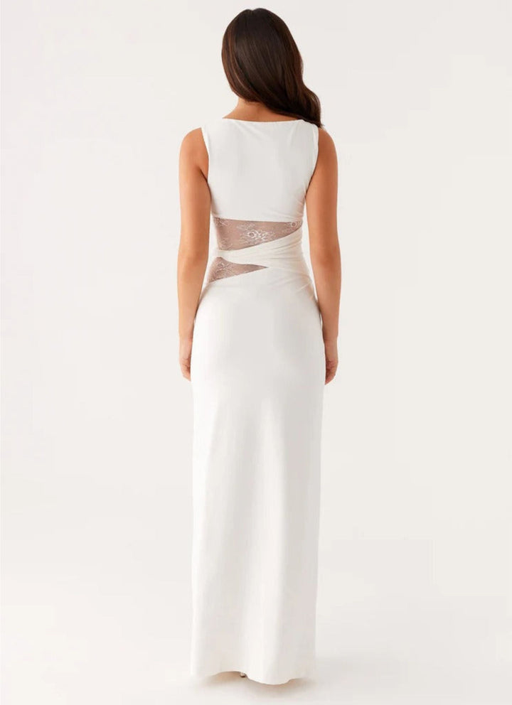 Leni | Black dress with Subtle Cutouts and Lacing
