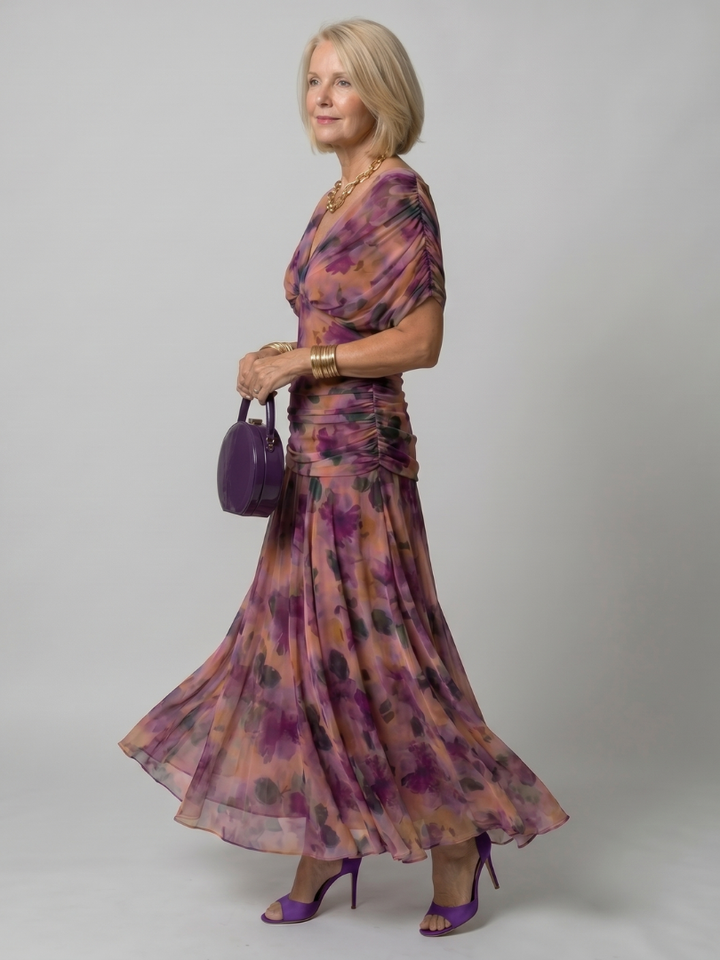 Vestido  Éden – Fluidez com Decote