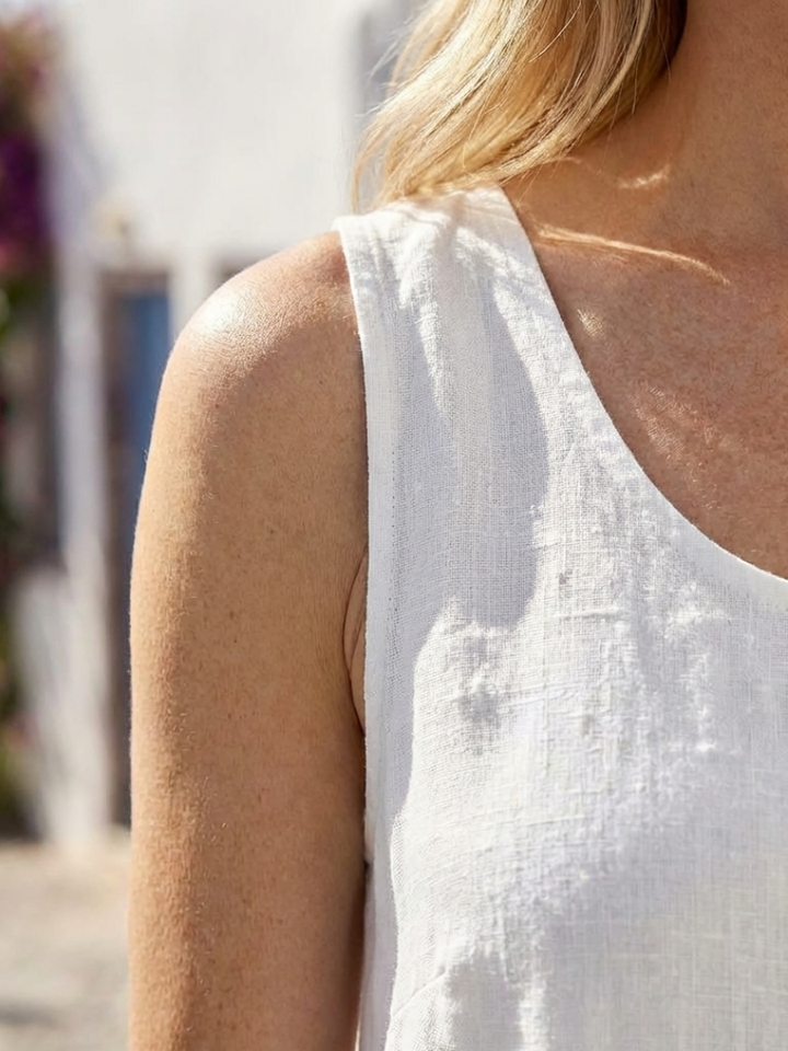 Ismera - Vestido Midi Sem Mangas de Verão