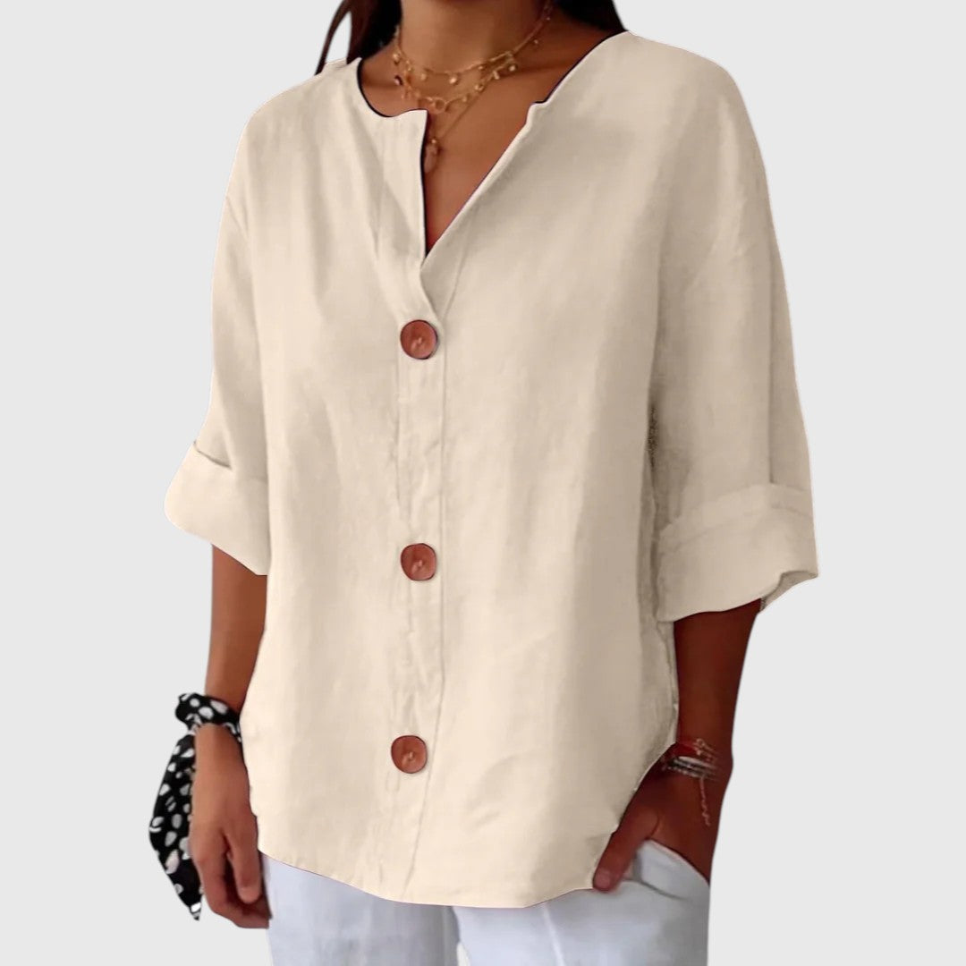 Reza - Casual Textured Blouse