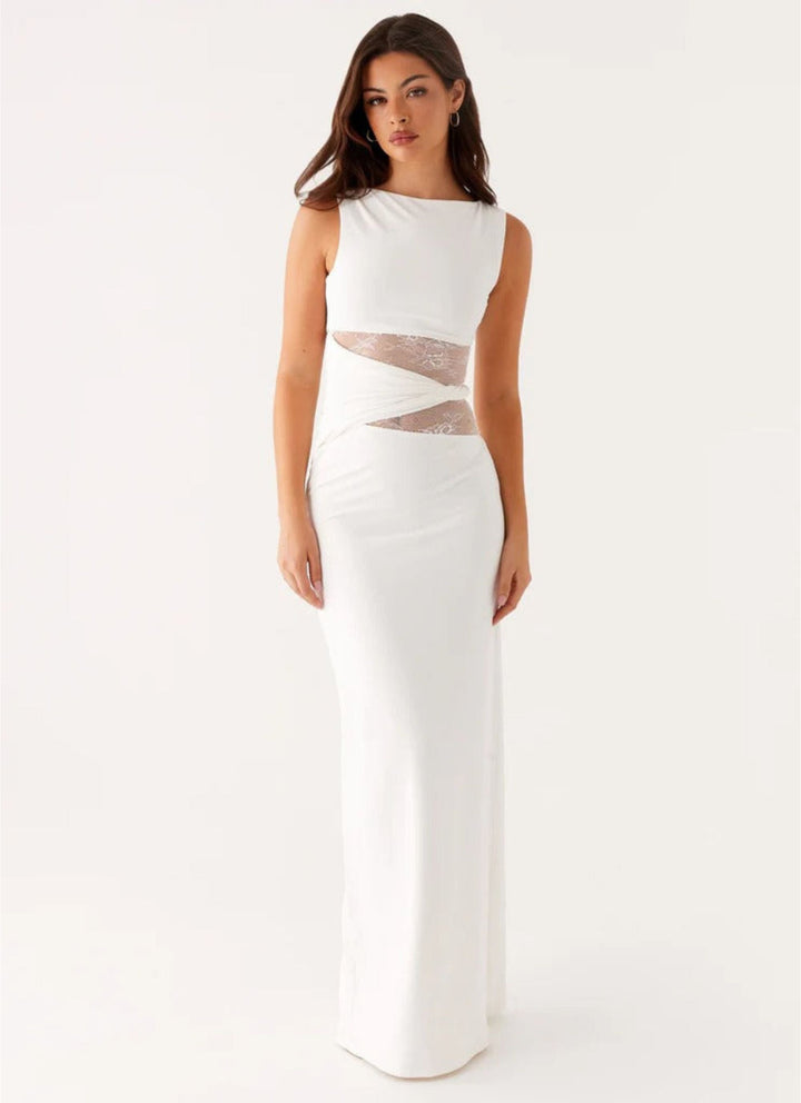 Leni | Black dress with Subtle Cutouts and Lacing