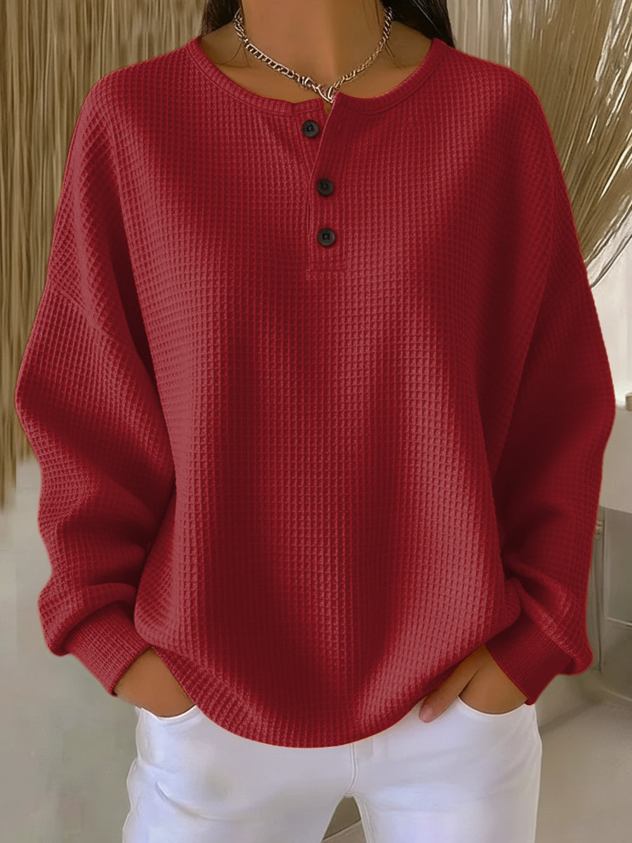 Vicky | Cozy Waffle Knit Sweater
