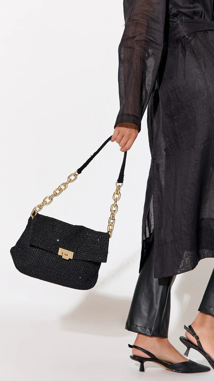 Bolsa de Corrente Fion Boucle - Preta