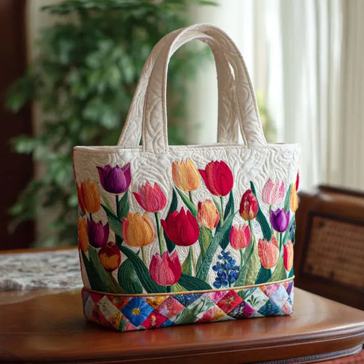 Mala Artesanal · Jardim de Tulipas