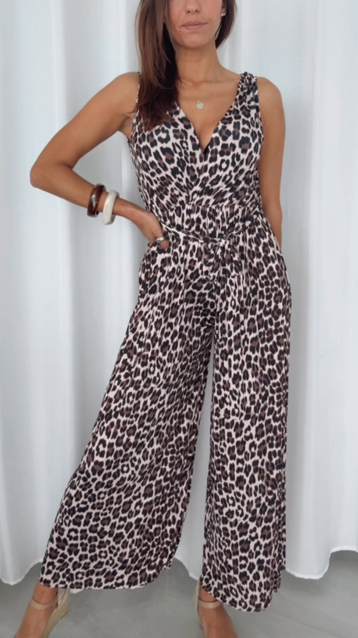 Céu - Macacão Plissado Animal Print