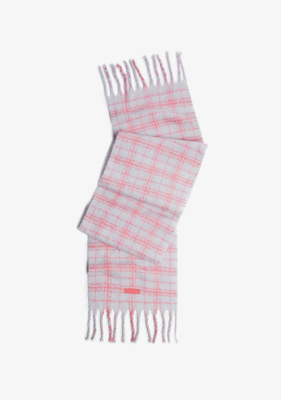 Bucket Shiny Silver + Nordic Bomb Plaid Scarf Grey Kalk