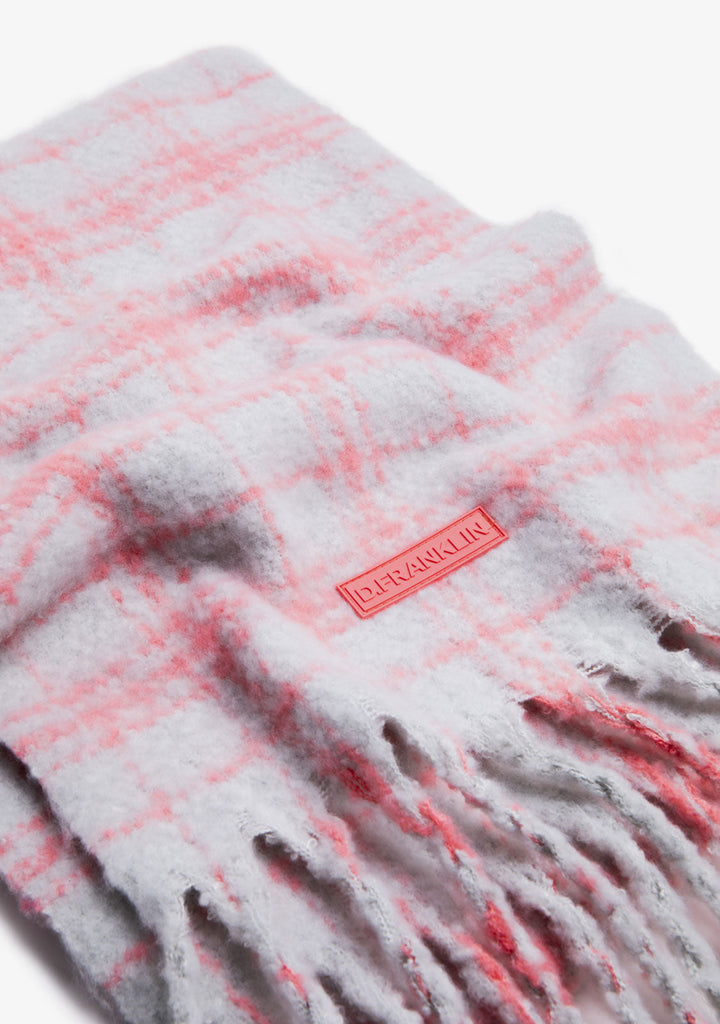 Bucket Shiny Silver + Nordic Bomb Plaid Scarf Grey Kalk
