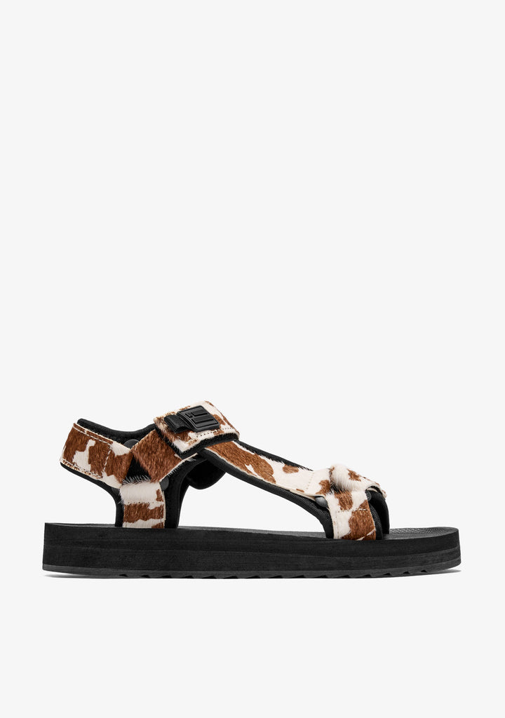 Cow Print Sandals Forest