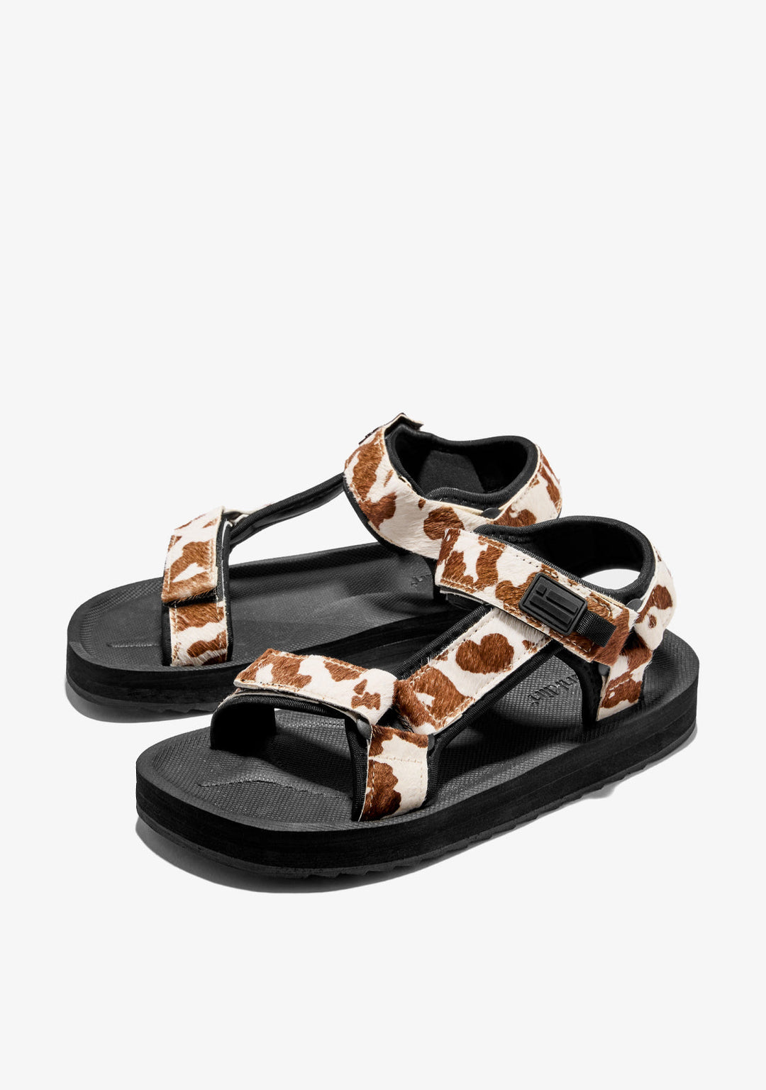 Cow Print Sandals Forest