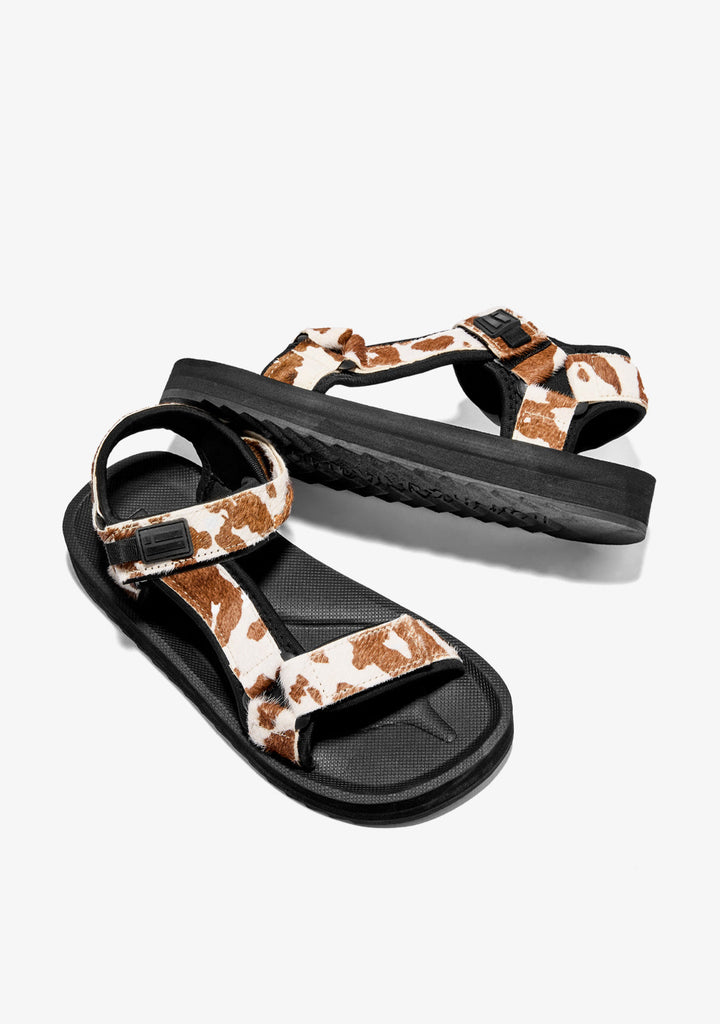 Cow Print Sandals Forest