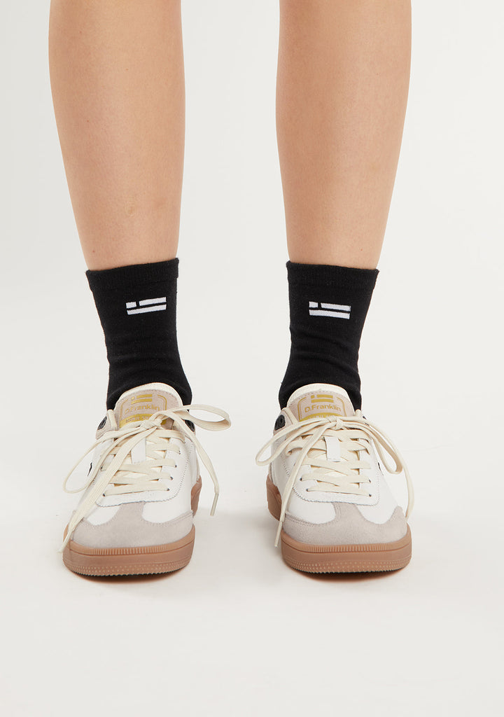 White Sneakers Rebel Basic Flag