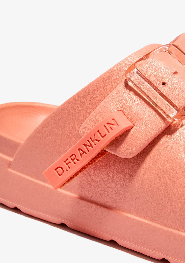 Double Buckle Sandals Orange Vibe Foam