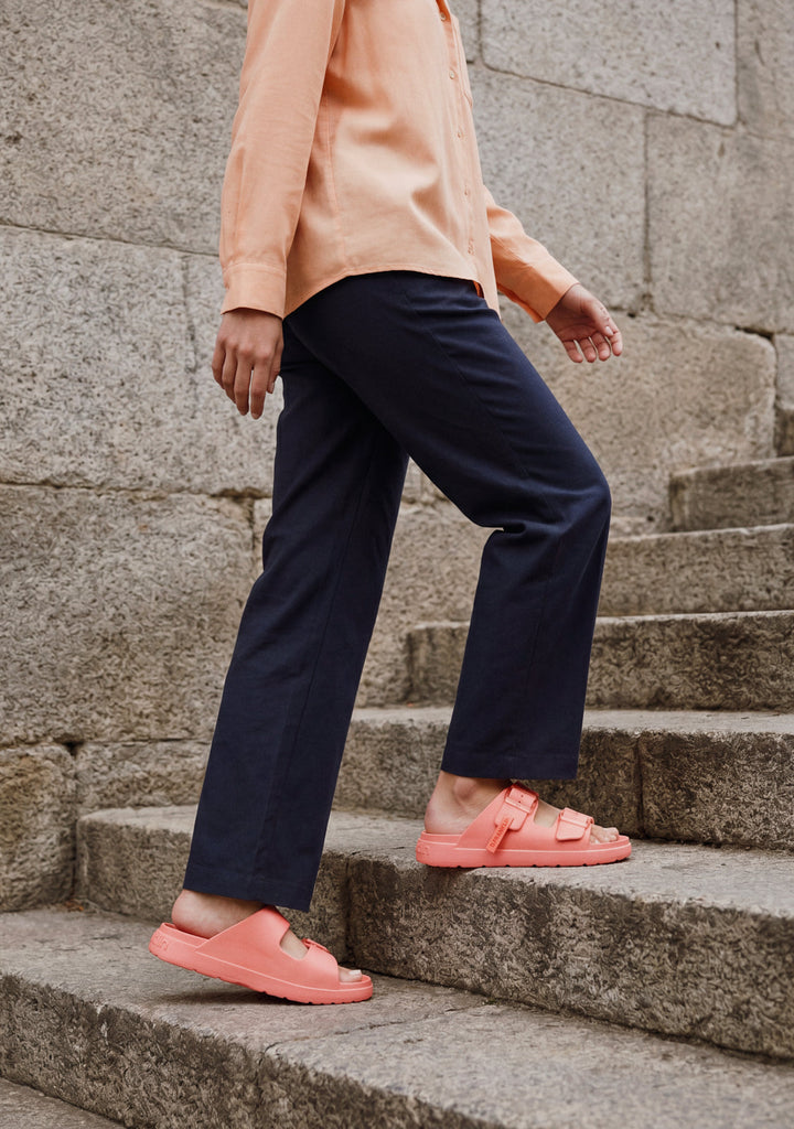 Double Buckle Sandals Orange Vibe Foam