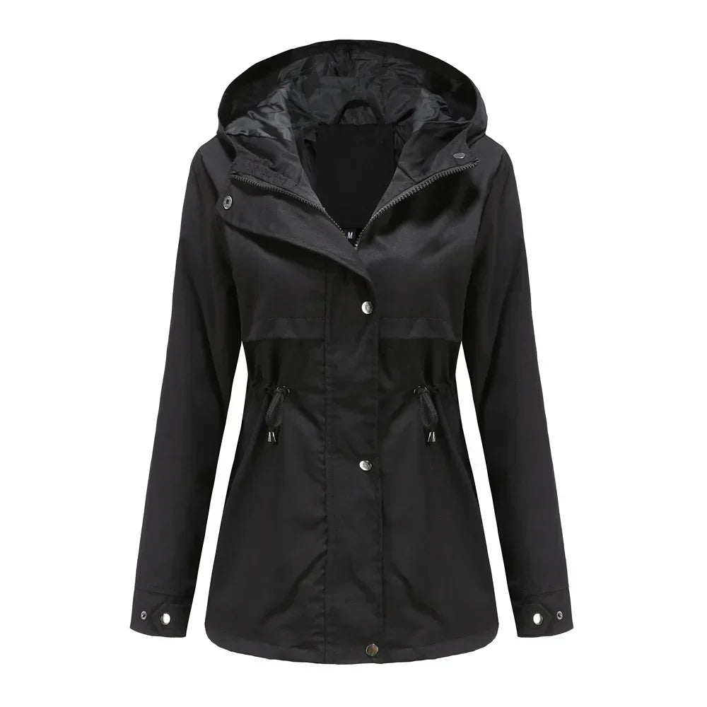 Lydia | Hooded Windbreaker Waterproof Coat