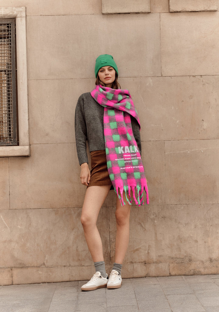Scarf Vision Green & Fuchsia