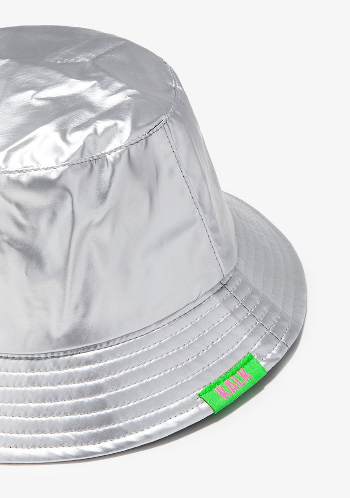 Bucket Shiny Silver + Gloves Juicy Green Kalk