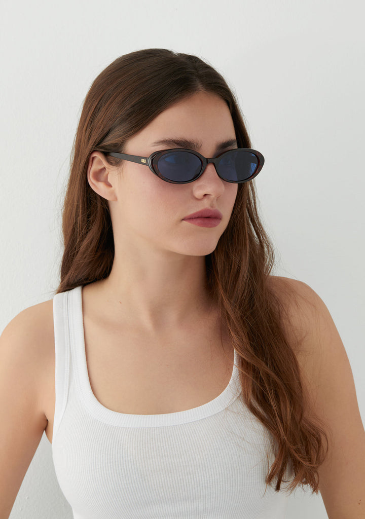 Oval Sunglasses Diana Brown Tort