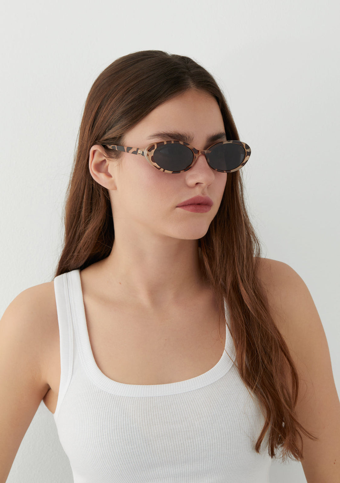 Oval Sunglasses Diana Tort Black
