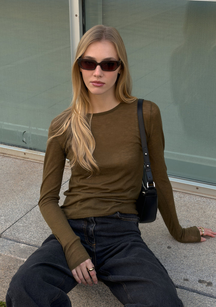 Cat Eye Sunglasses Vega Trans Brown