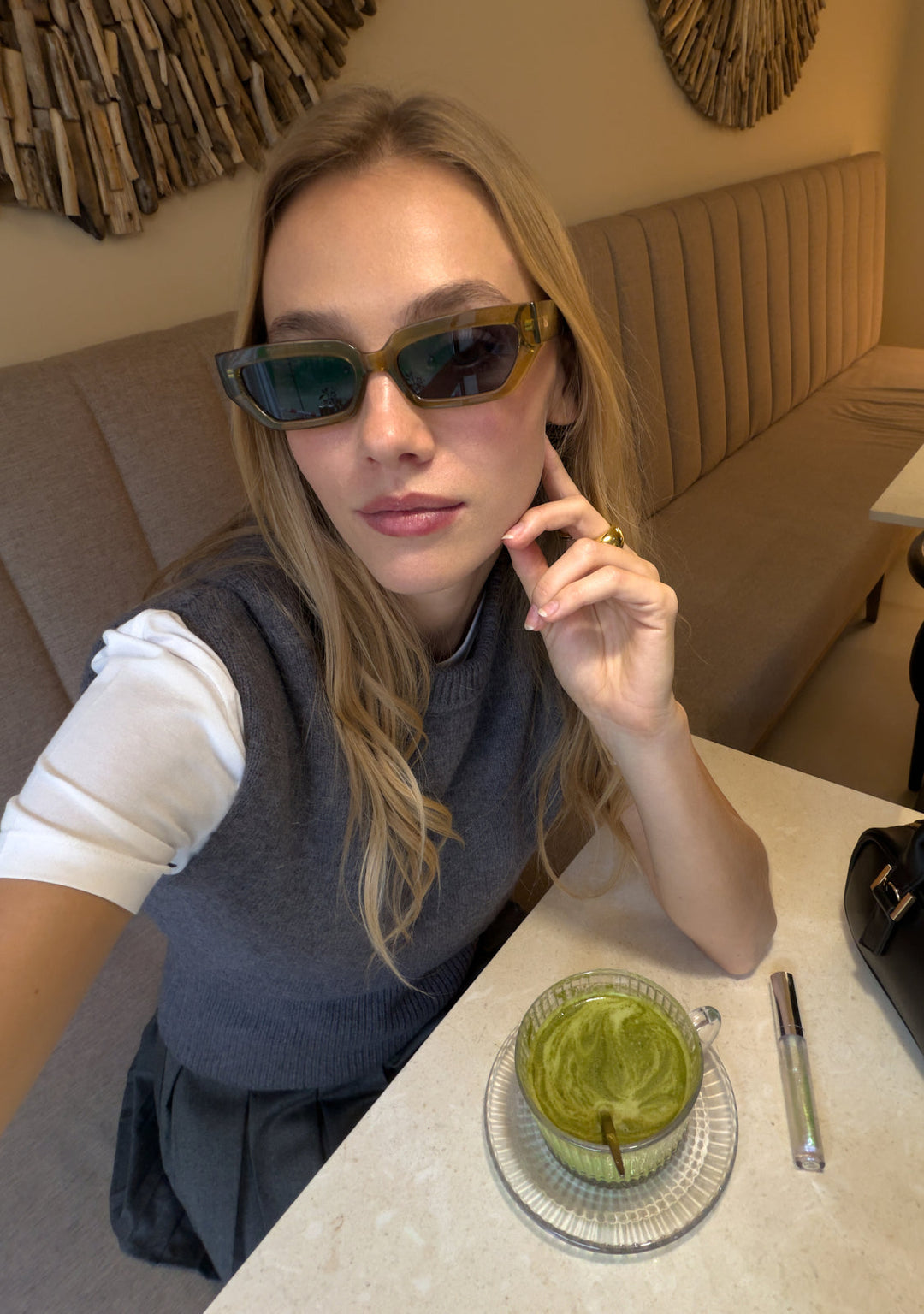 Cat Eye Sunglasses Vega Trans Green