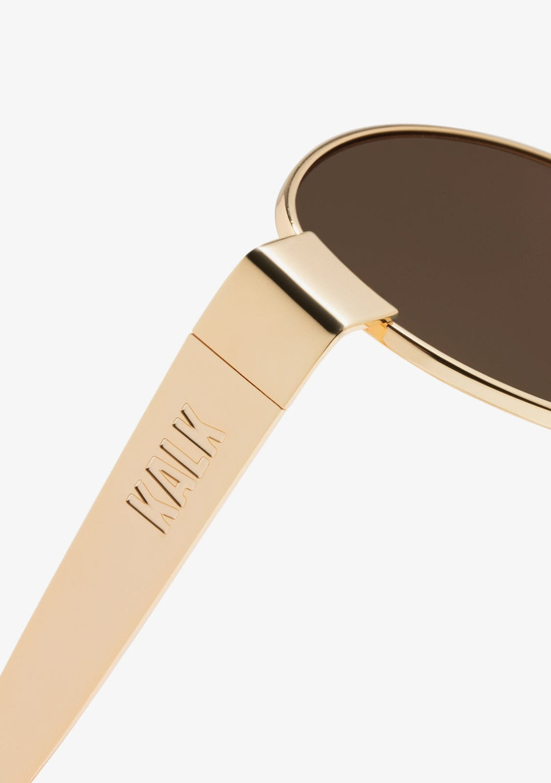 Oval Sunglasses Gaia Gold Brown
