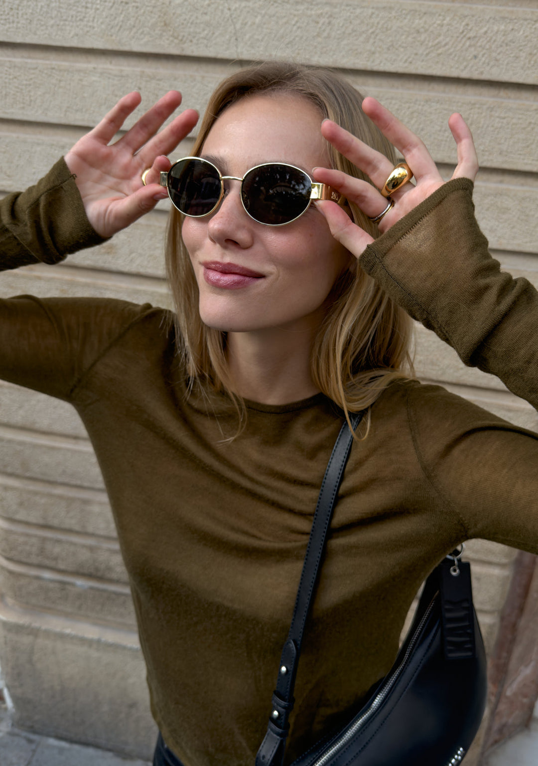Oval Sunglasses Gaia Gold G15