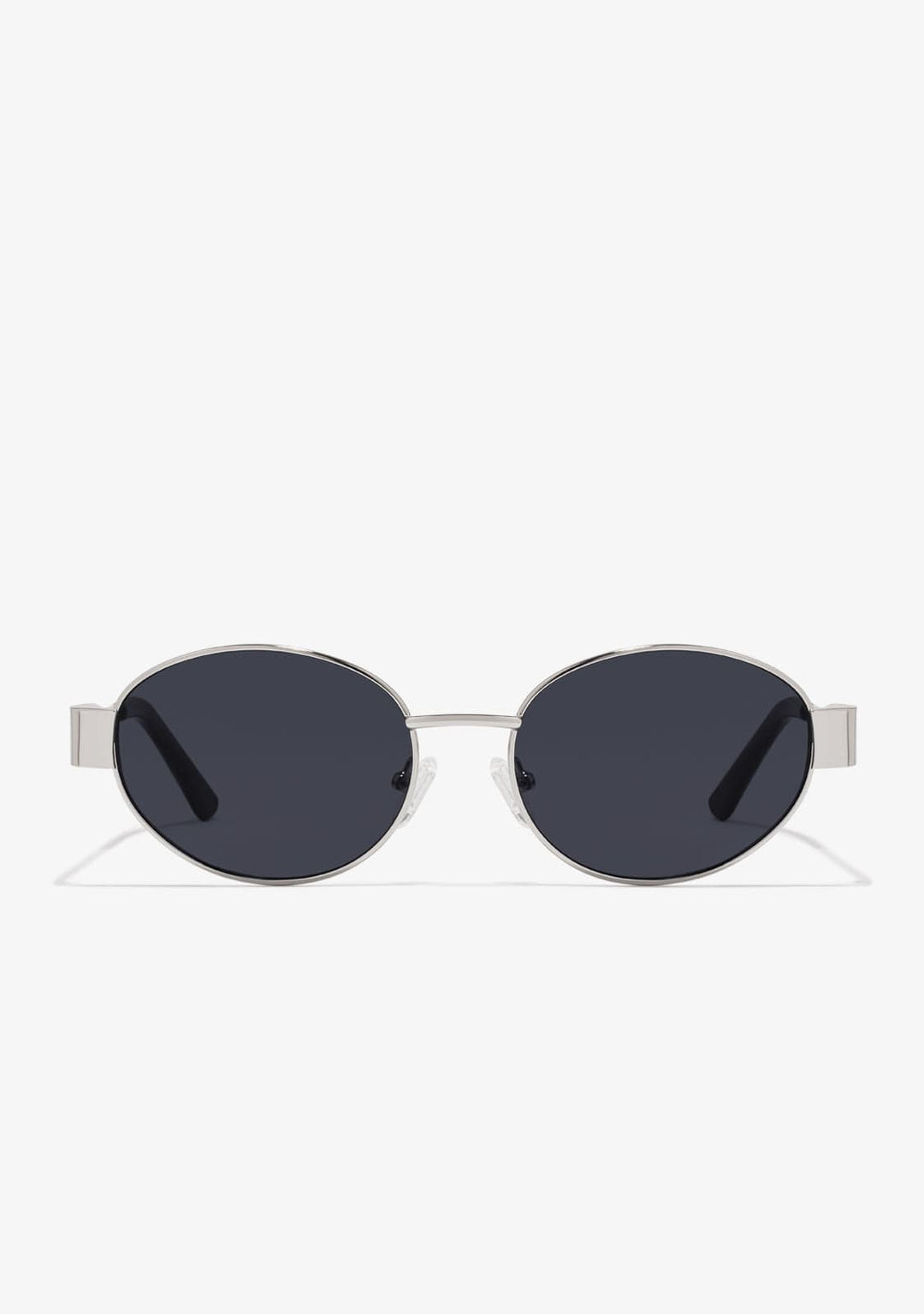 Oval Sunglasses Gaia Silver Black