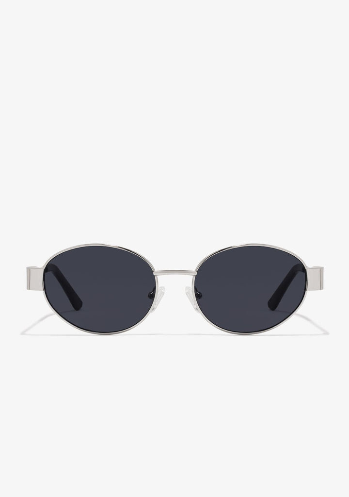 Oval Sunglasses Gaia Silver Black