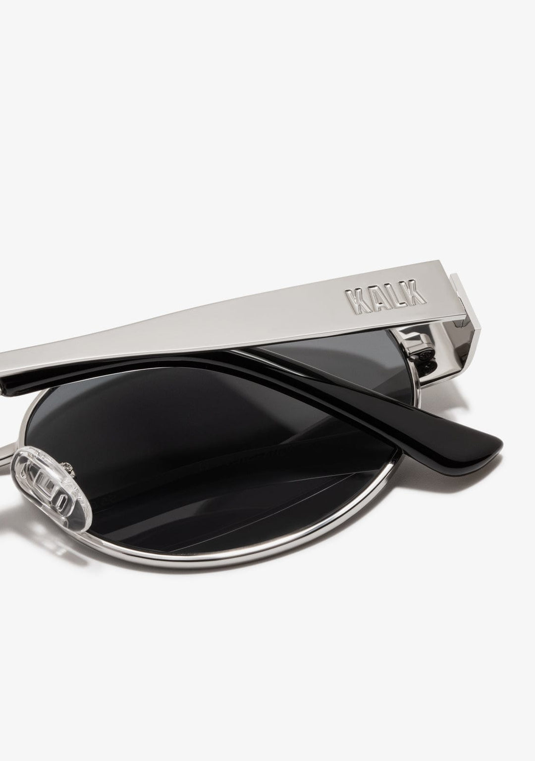 Oval Sunglasses Gaia Silver Black