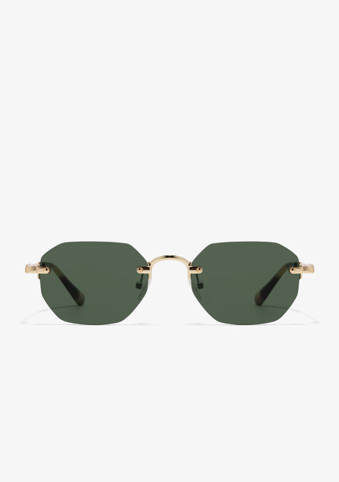 Gold Sunglasses With Green Lenses Faye