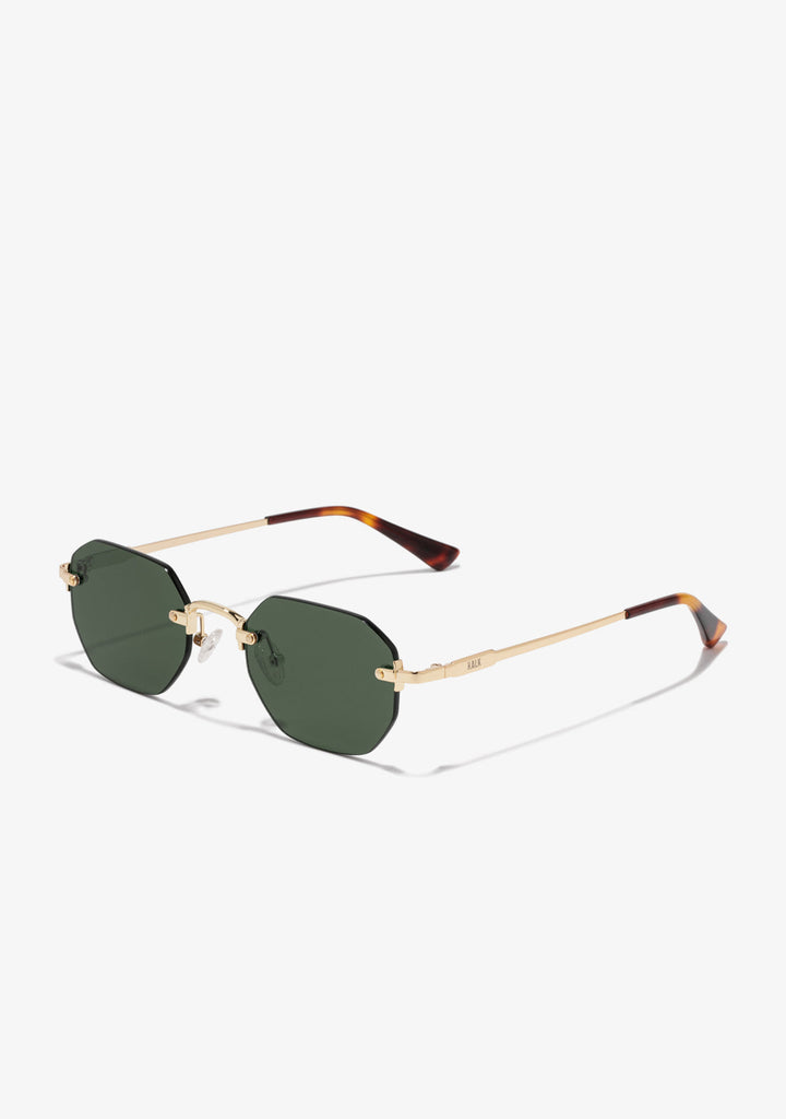 Gold Sunglasses With Green Lenses Faye