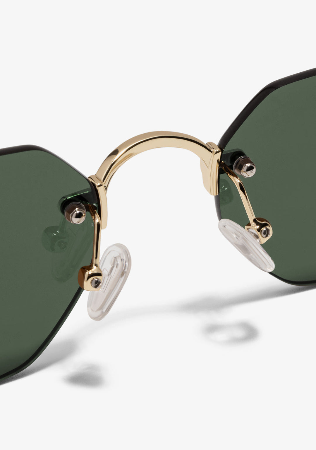 Gold Sunglasses With Green Lenses Faye