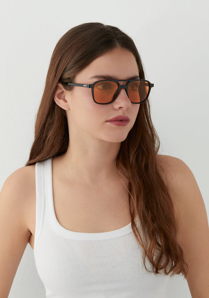 Aviator Sunglasses Nora Black Orange