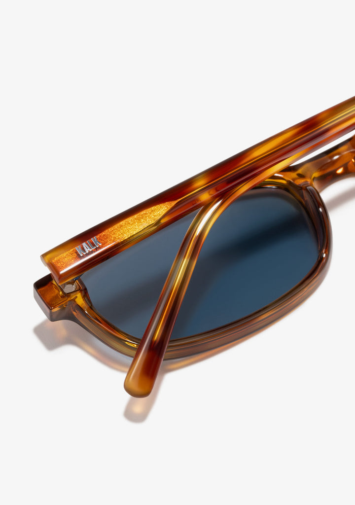 Rectangular Sunglasses Mae Amber Tort Blue