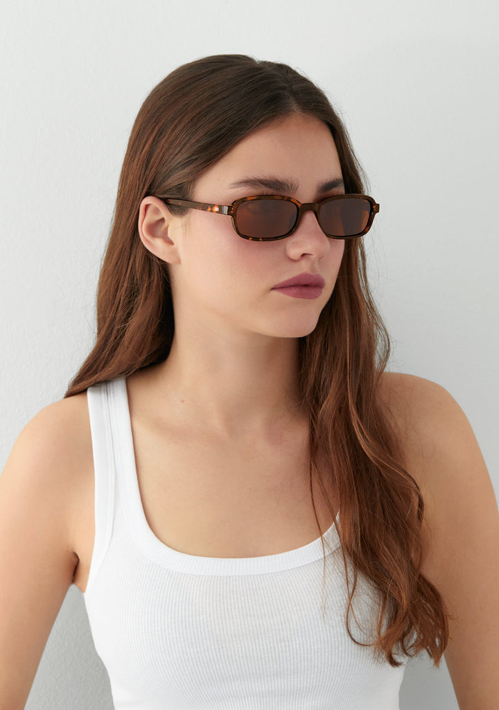 Rectangular Sunglasses Mae Tort Brown