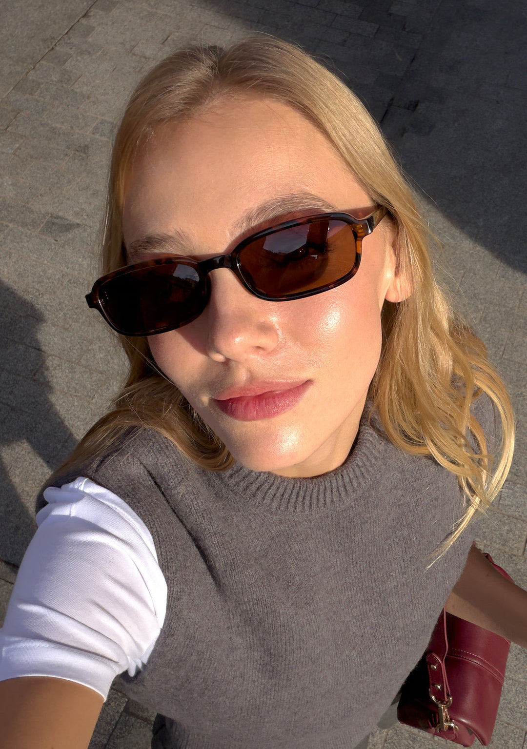 Rectangular Sunglasses Mae Tort Brown