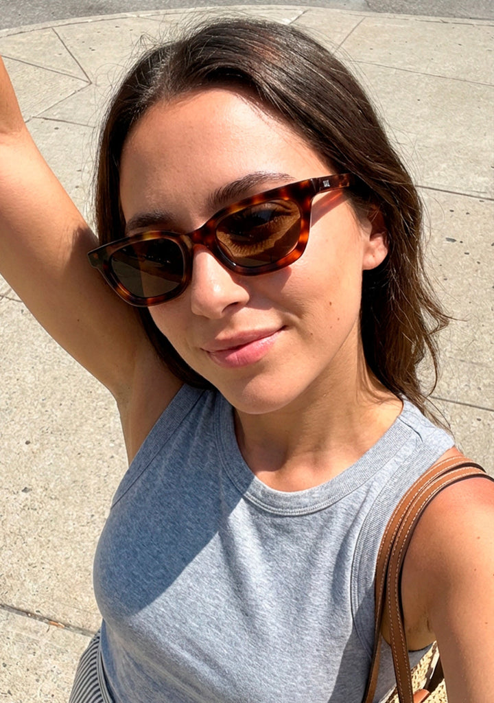 Cat Eye Sunglasses Hope Tort Brown
