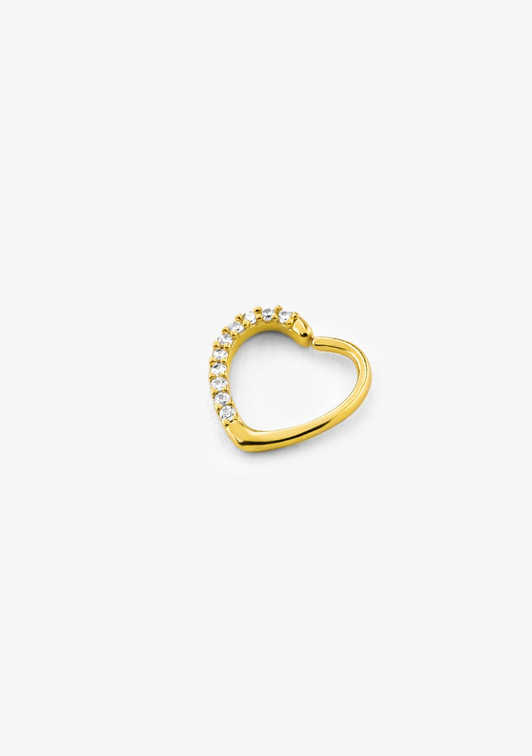 Ear Hoop Piercing Heart Gold