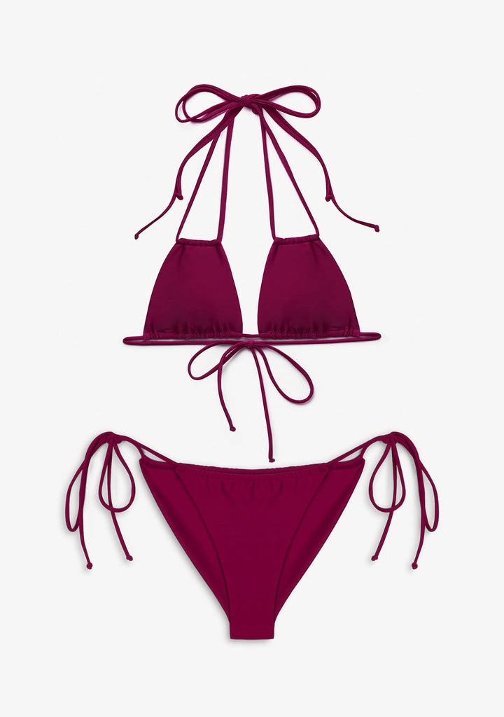 Bikini Akira Top + Kame Classic Bottom Wine