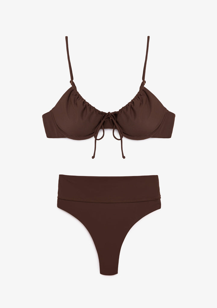 Bikini Rinna Top + Manami Bottom Cocoa