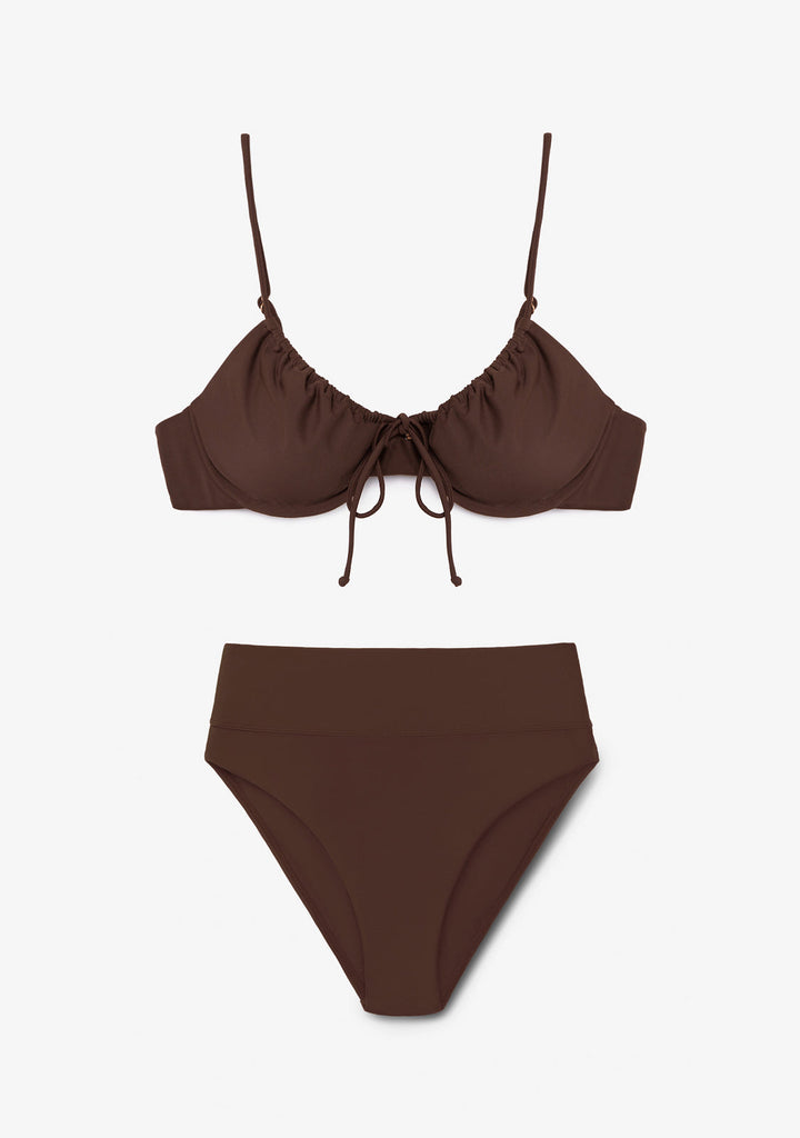 Bikini Rinna Top + Manami Classic Bottom Cocoa