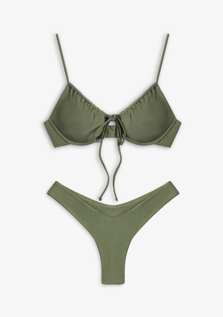 Bikini Rinna Top + Gina Bottom Olive Green